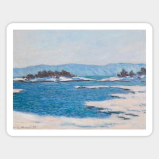 Au Bord Du Fjord De Christiania by Claude Monet Magnet